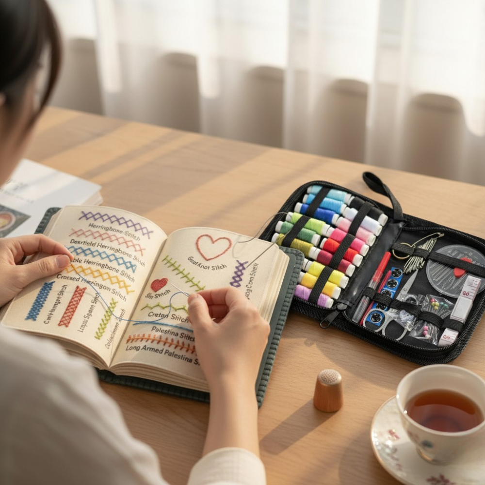 🔥HOT SALE🔥 The Magical Book That Invites You Into Quiet-Embroidery Stitch Book