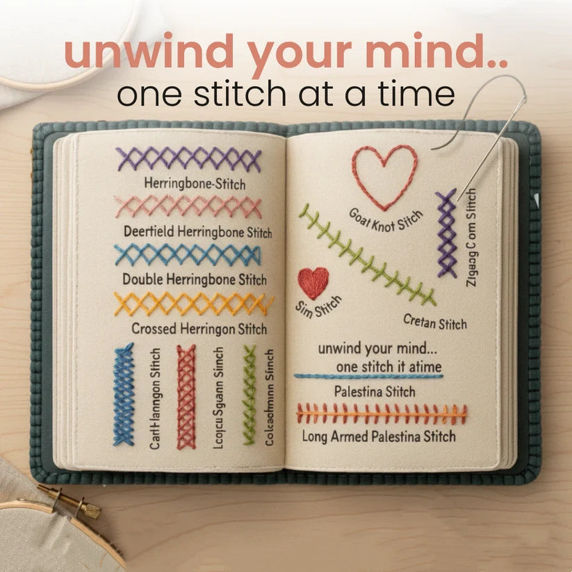 🔥HOT SALE🔥 The Magical Book That Invites You Into Quiet-Embroidery Stitch Book