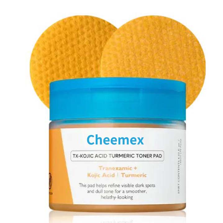 Cheemex® Kojic Acid Turmeric TX Toner Pad 70pads - Dark Spot & Pigmentation Care for Uneven Skin Tone