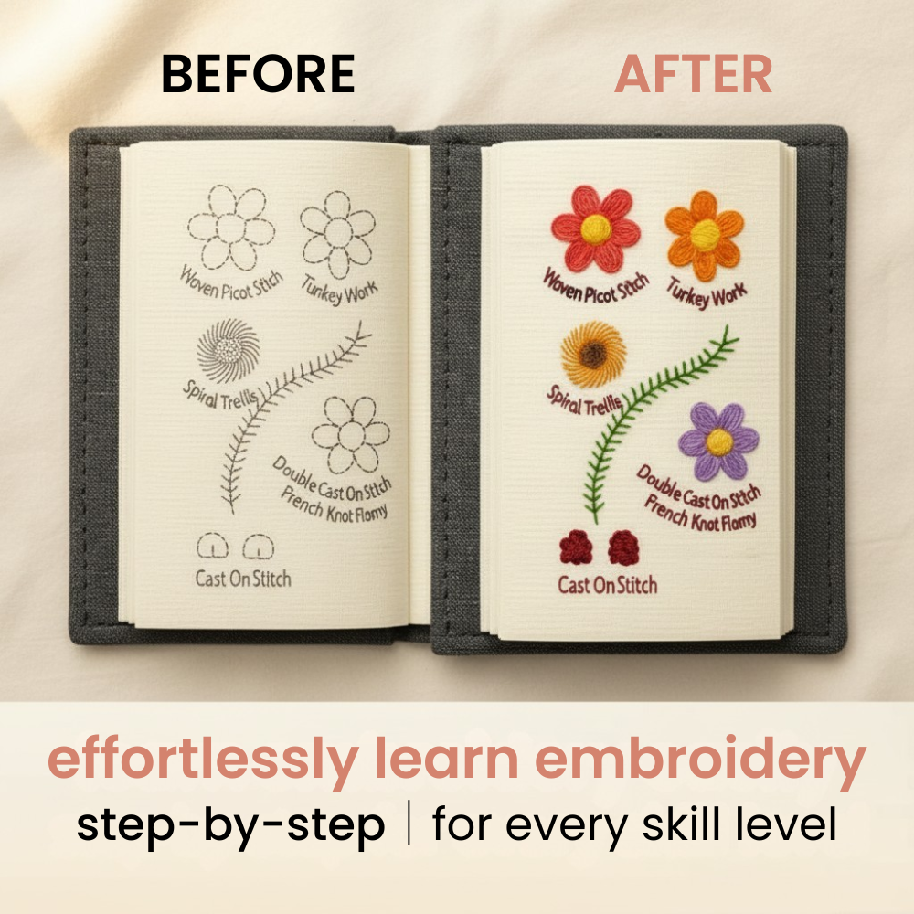 🔥HOT SALE🔥 The Magical Book That Invites You Into Quiet-Embroidery Stitch Book
